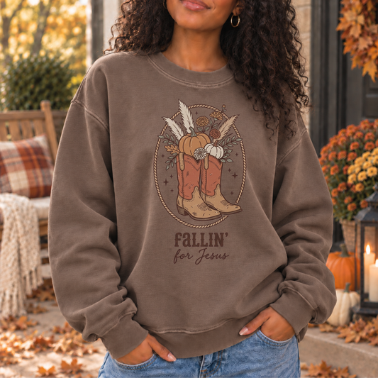 FALLIN' FOR JESUS CREWNECK