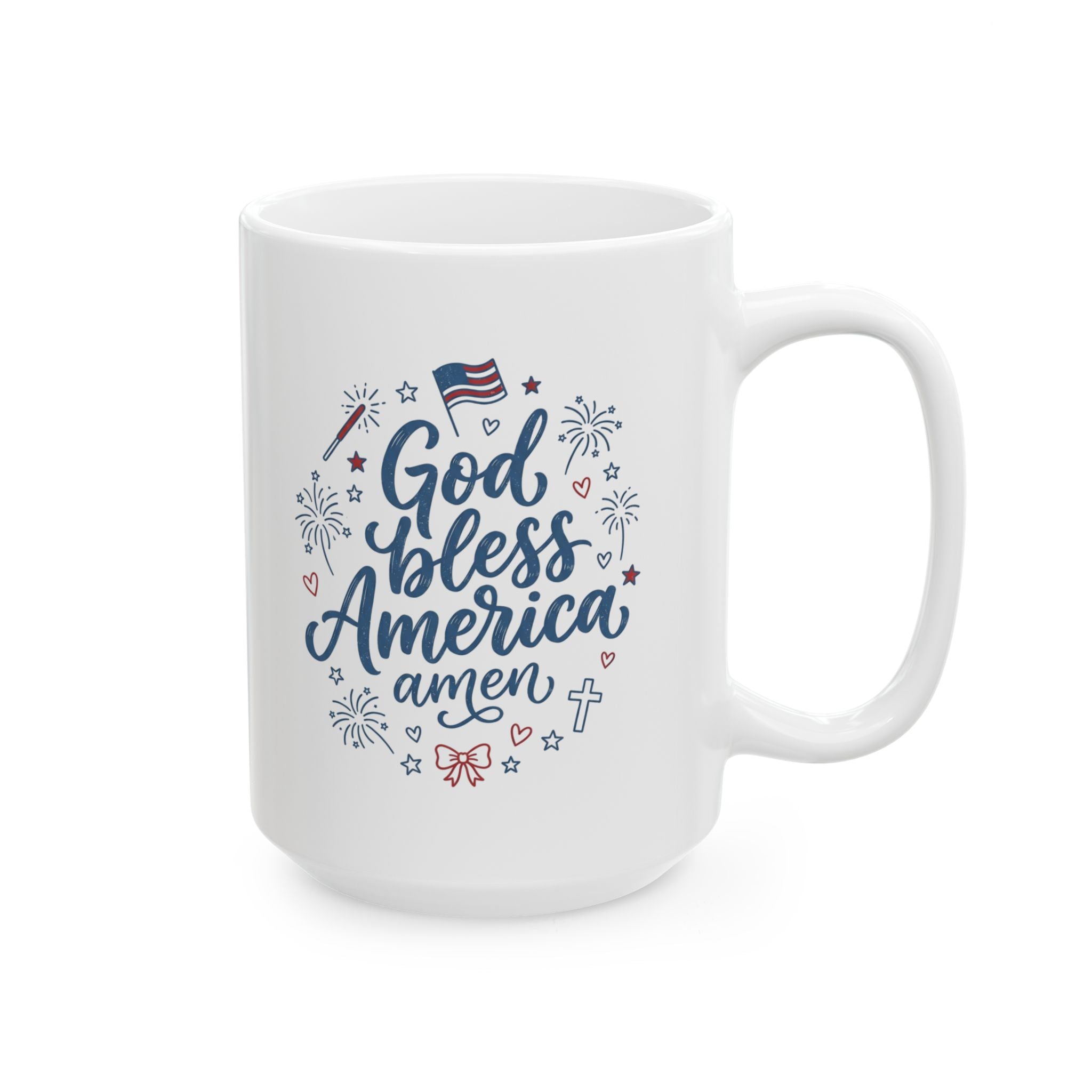 GOD BLESS AMERICA, AMEN MUG