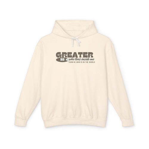 GREATER IS HE HOODIE