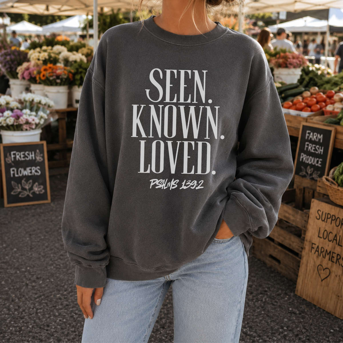 SEEN, KNOWN, LOVED CREWNECK