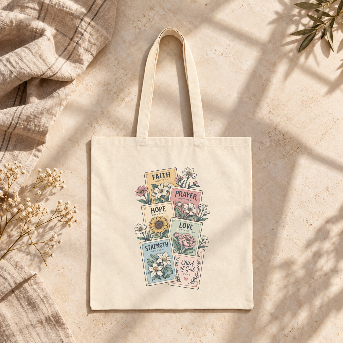 FAITHFUL FLORALS TOTE