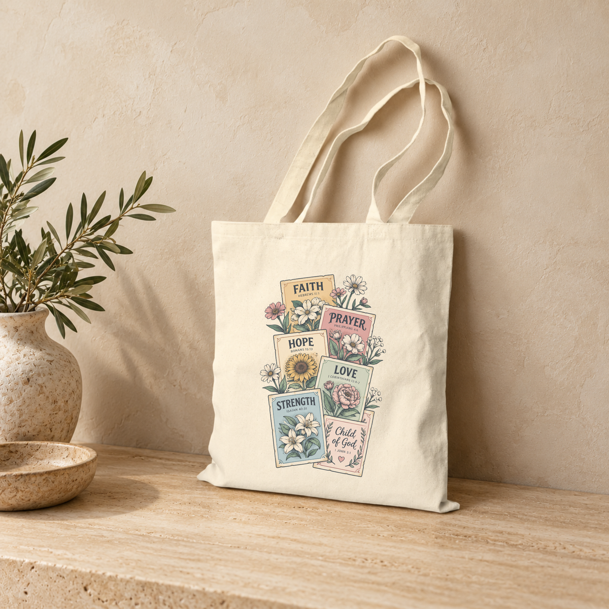 FAITHFUL FLORALS TOTE