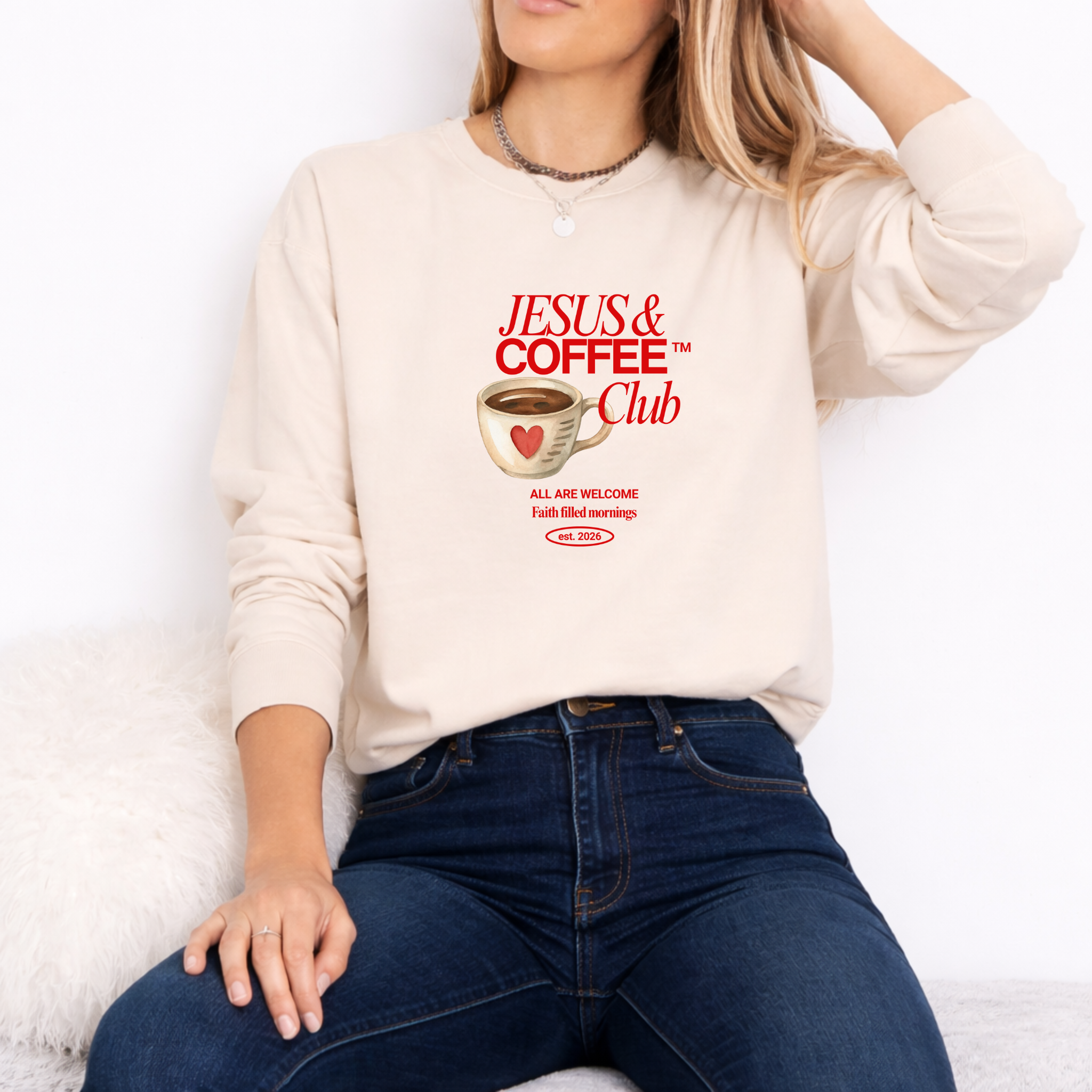JESUS AND COFFEE CLUB CREWNECK