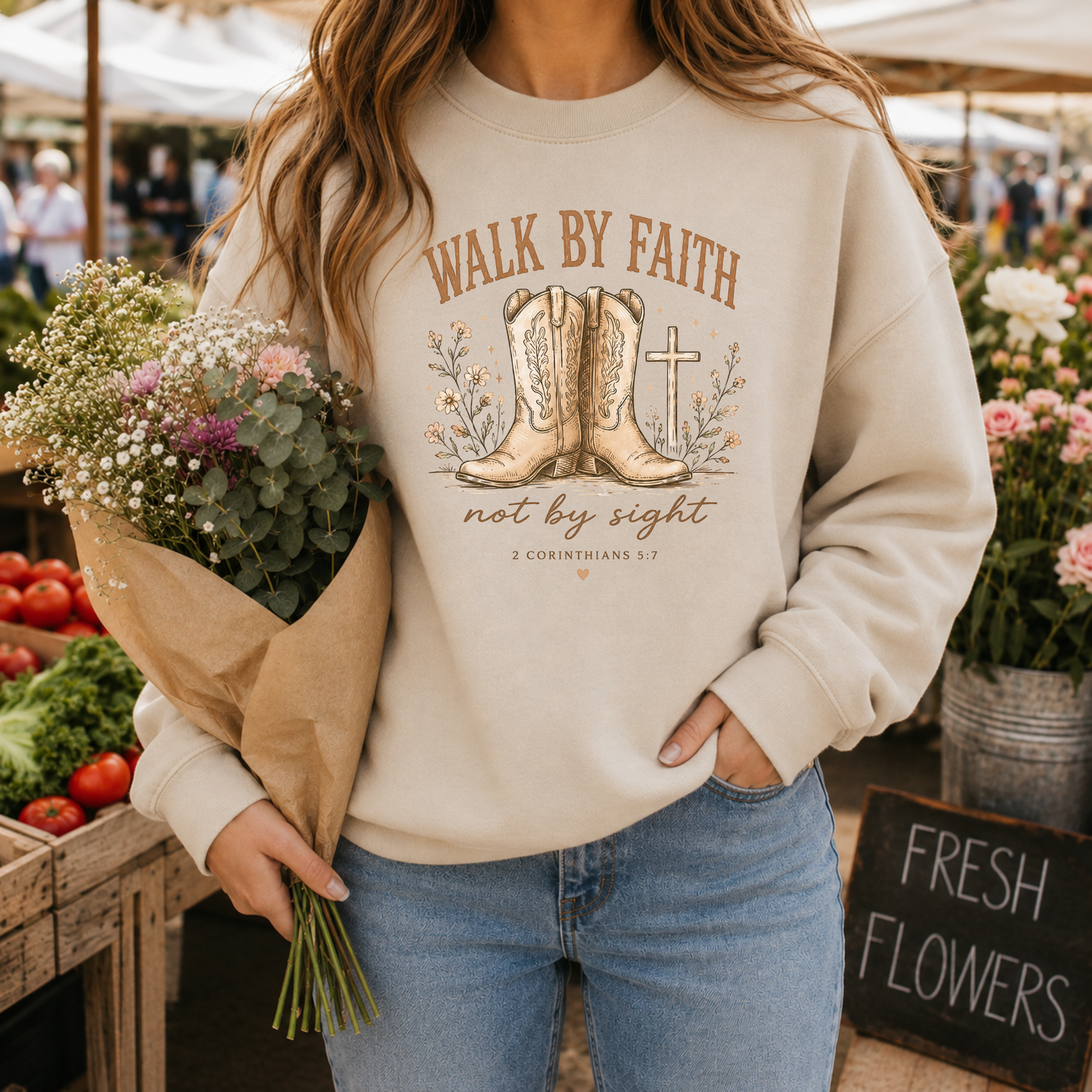 WALK BY FAITH CREWNECK