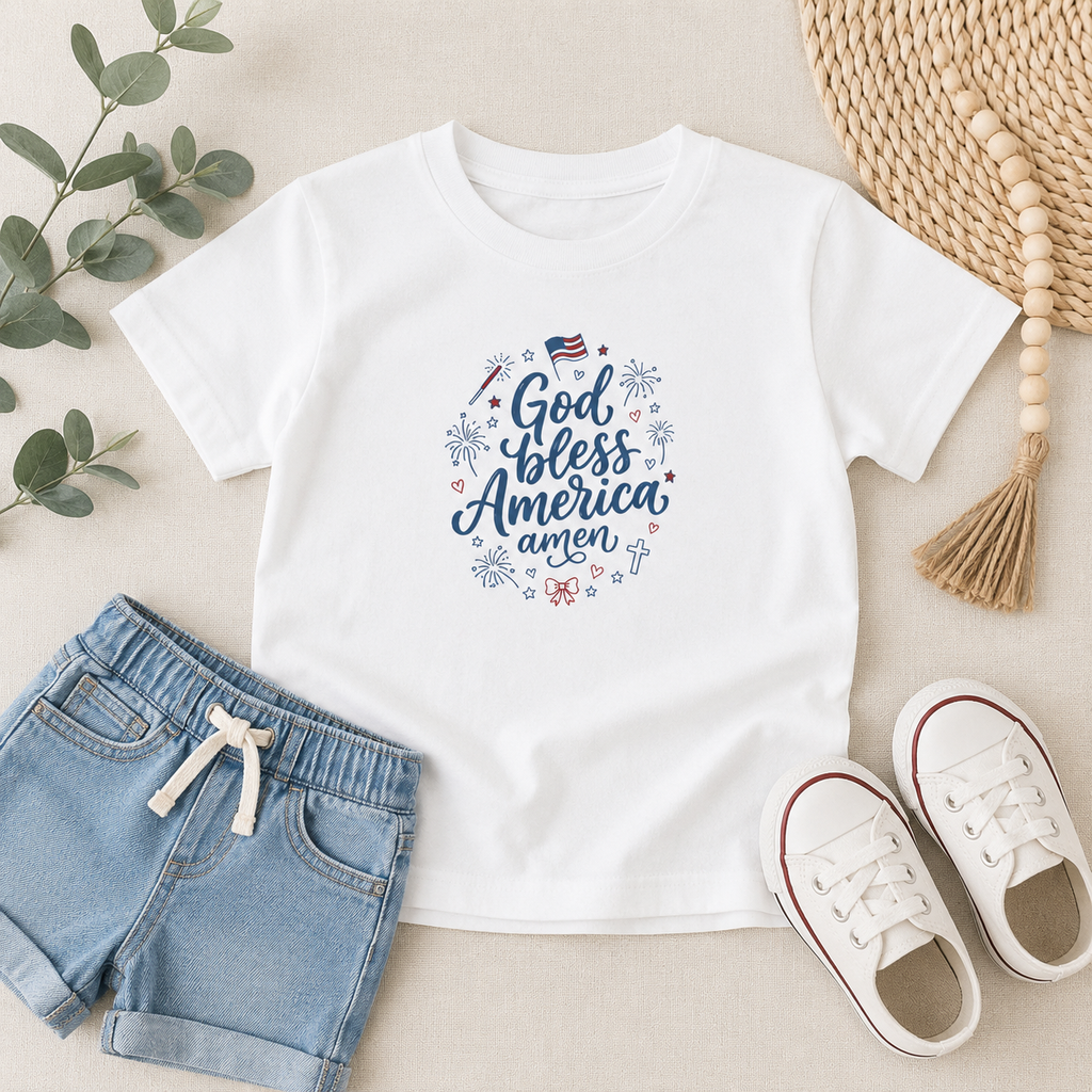 GOD BLESS AMERICA KIDS TEE
