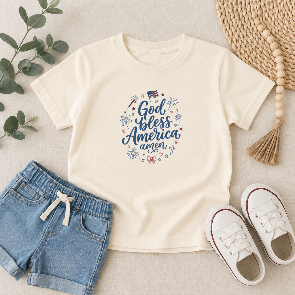 GOD BLESS AMERICA KIDS TEE
