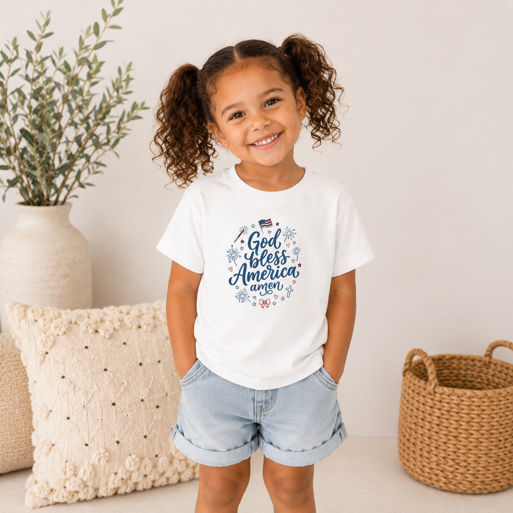 GOD BLESS AMERICA KIDS TEE