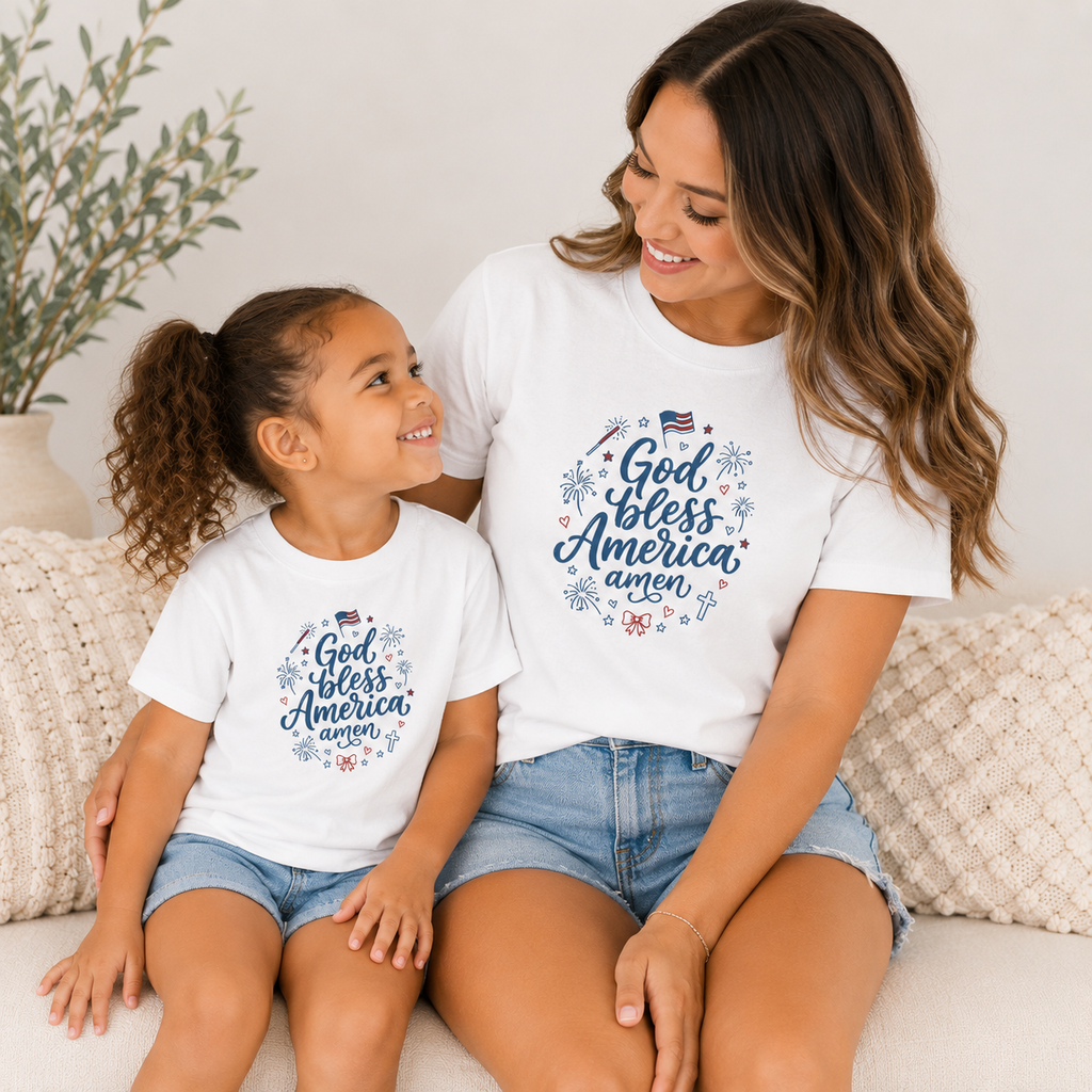 GOD BLESS AMERICA KIDS TEE