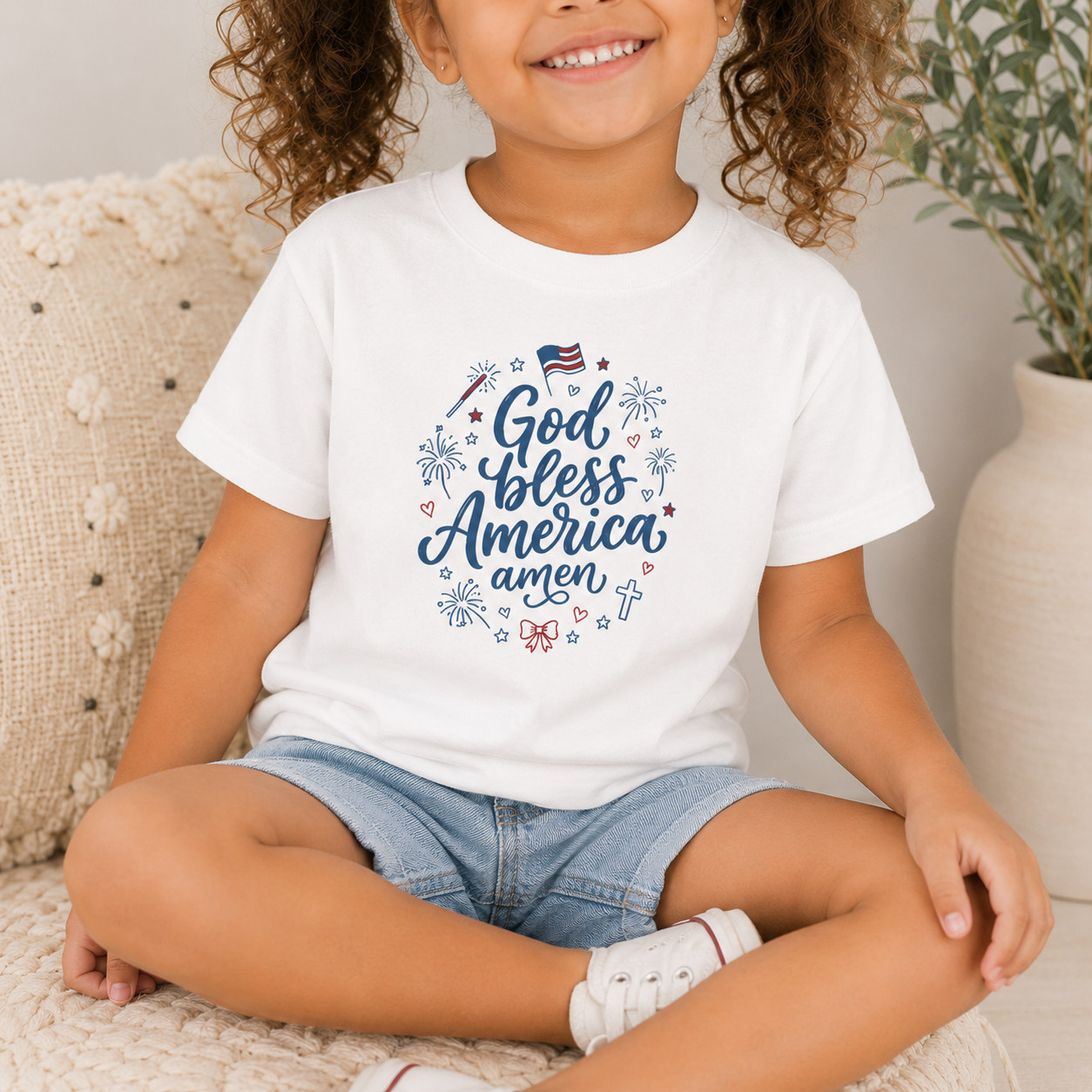 GOD BLESS AMERICA KIDS TEE
