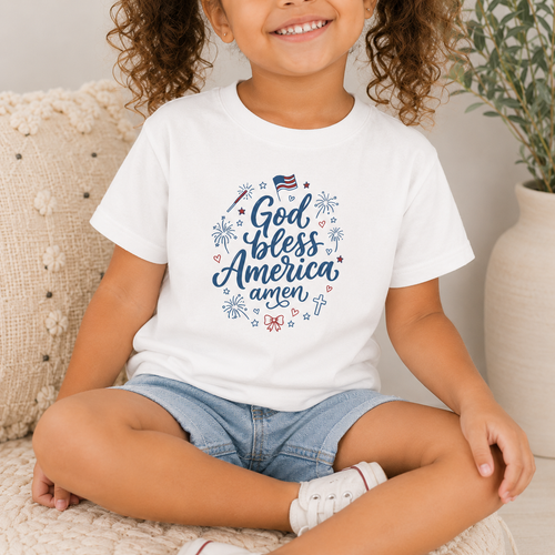 GOD BLESS AMERICA KIDS TEE